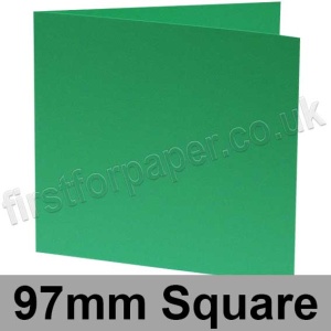 Rapid Colour, Pre-creased, Single Fold Cards, 240gsm, 97mm Square, Sea Green