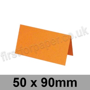 Rapid Colour Card, Pre-creased, Place Cards, 240gsm, 50 x 90mm, Tiger Orange