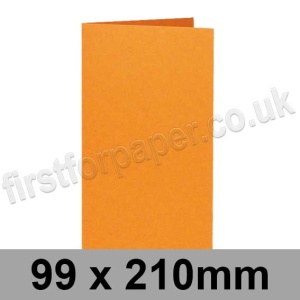 Rapid Colour Card, Pre-creased, Single Fold Cards, 240gsm, 99 x 210mm, Tiger Orange