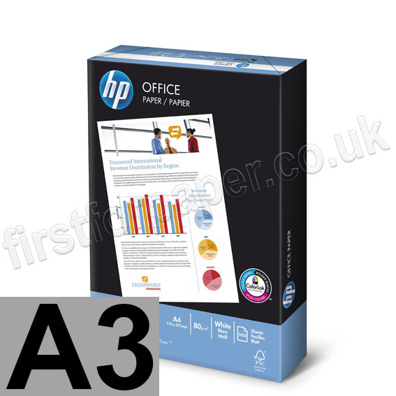 Afzonderlijk Voor type Omdat HP Office Paper, 80gsm, A3 - First for Paper